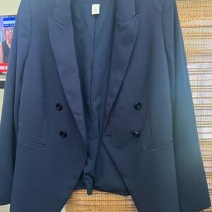 WHBM Classic Navy Blazer sz 14 new